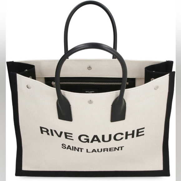 Saint Laurent Rive Gauche canvas tote bag - Picture 5 of 13
